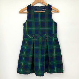 Lands' End Plaid Holiday Christmas Dress